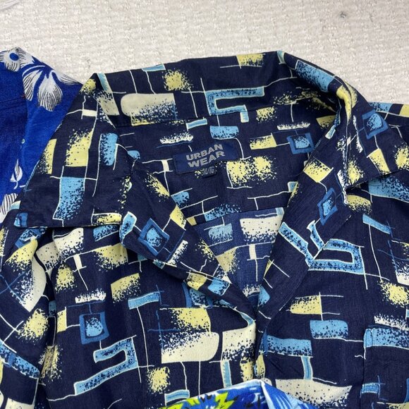 Lot x5 Bulk VTG Hawaii Floral Button Shirt Men L/XL Boats Palms Tree Party Read - Picture 3 of 15